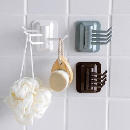 Nordic Rotating Sticky Hook Bathroom Wall Hanging